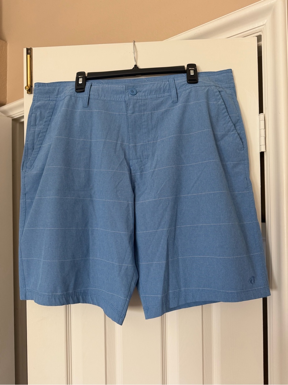 Hang Ten Light Blue Flat Front Performance Shorts